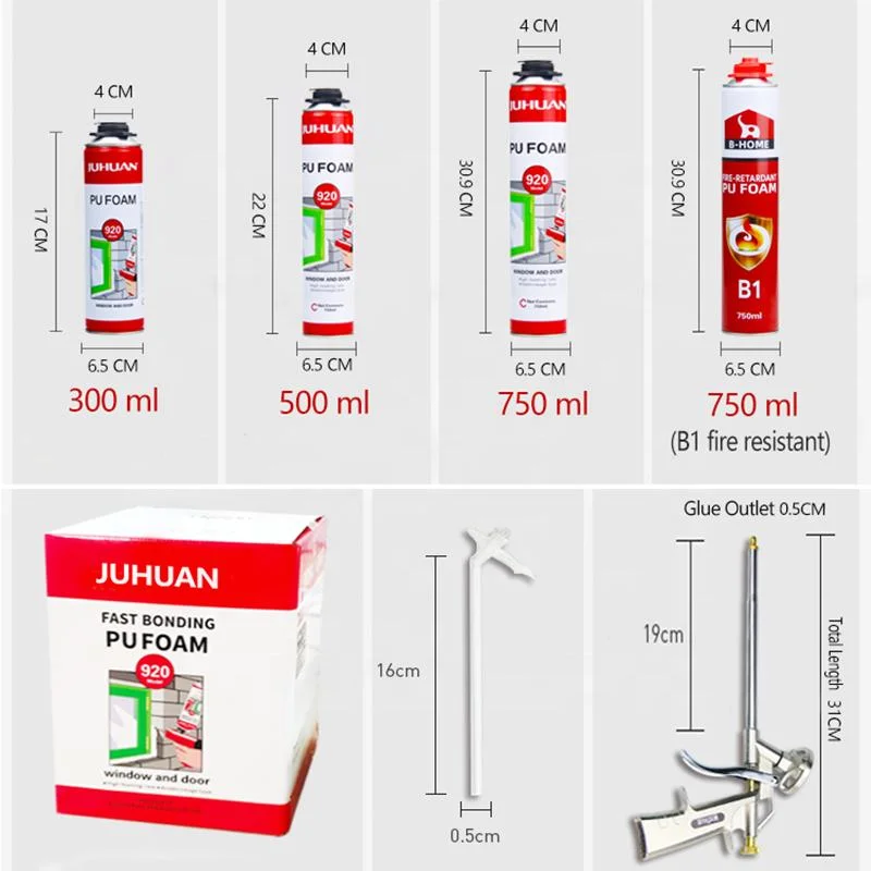 750ml Fire Retardant Rigid Structure Gap Filler PU Foam